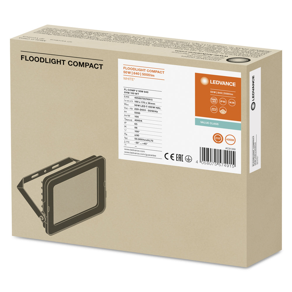 LED reflektor 50W IP65 4000K 100° – vonkajšie LED svietidlo LEDVANCE