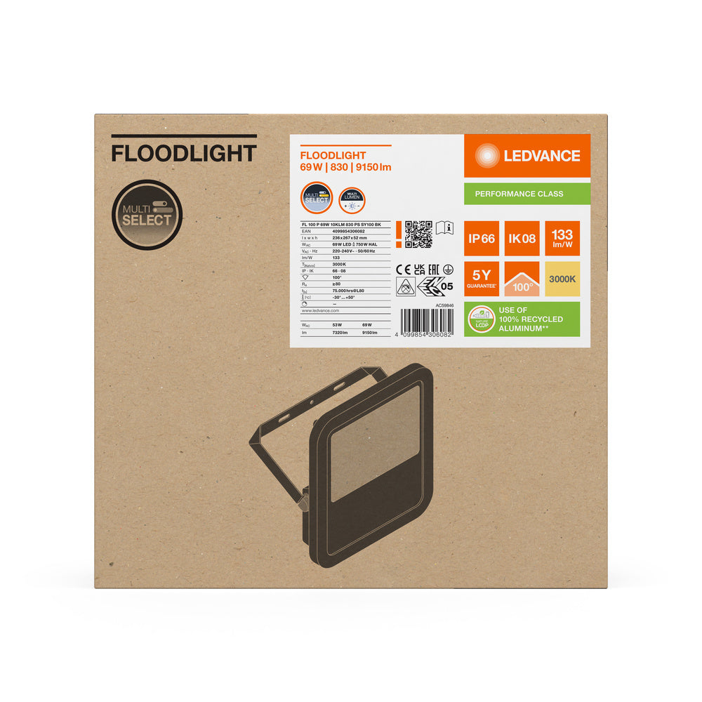 LED reflektor 69W IP66 3000K 100° – vonkajšie LED svietidlo LEDVANCE
