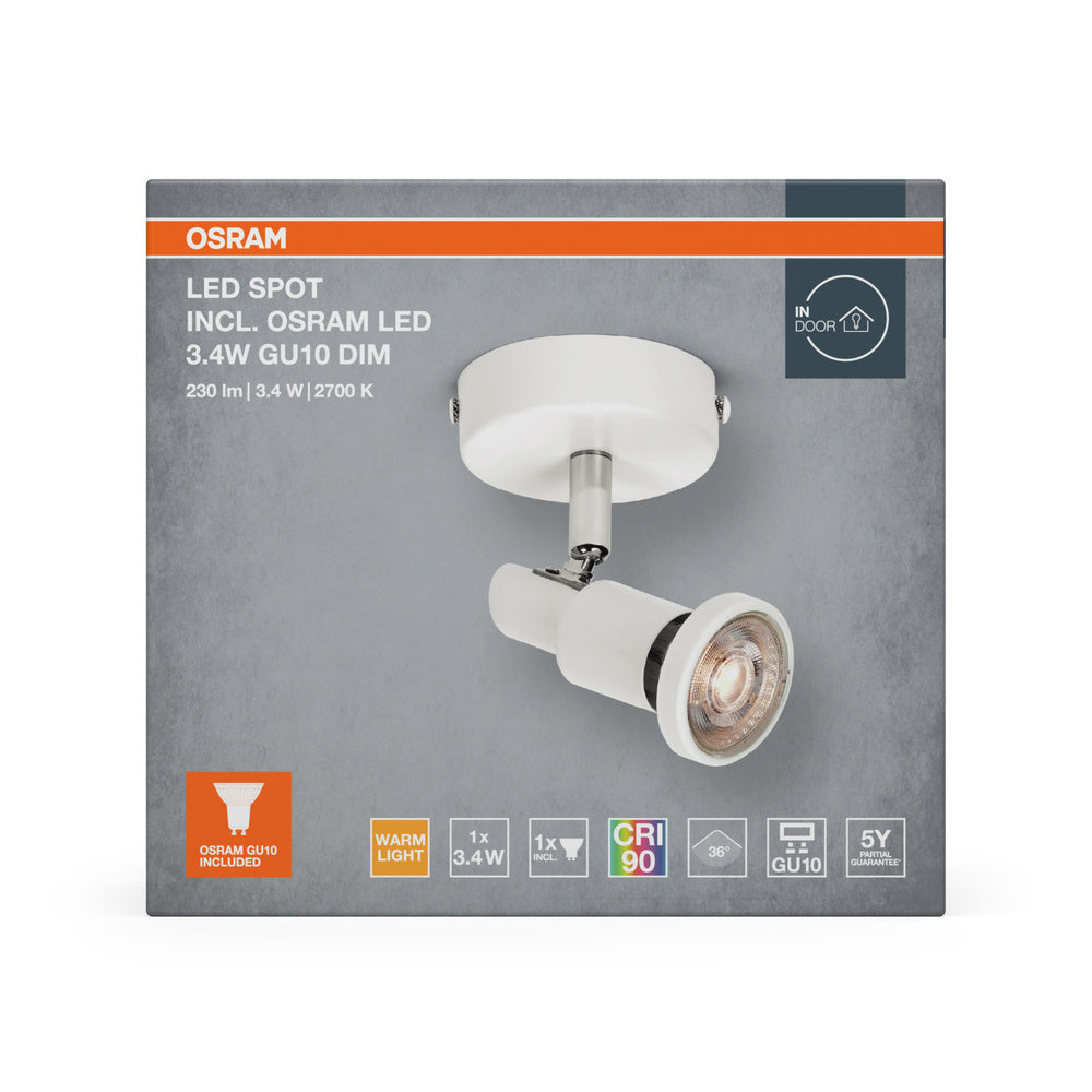 LED stropné svietidlo 3.40W IP20 2700K 36° – stropné LED svietidlo OSRAM