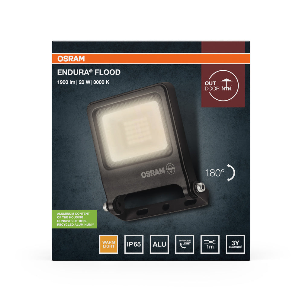 LED reflektor 20W IP65 3000K 110° – vonkajšie LED svietidlo OSRAM