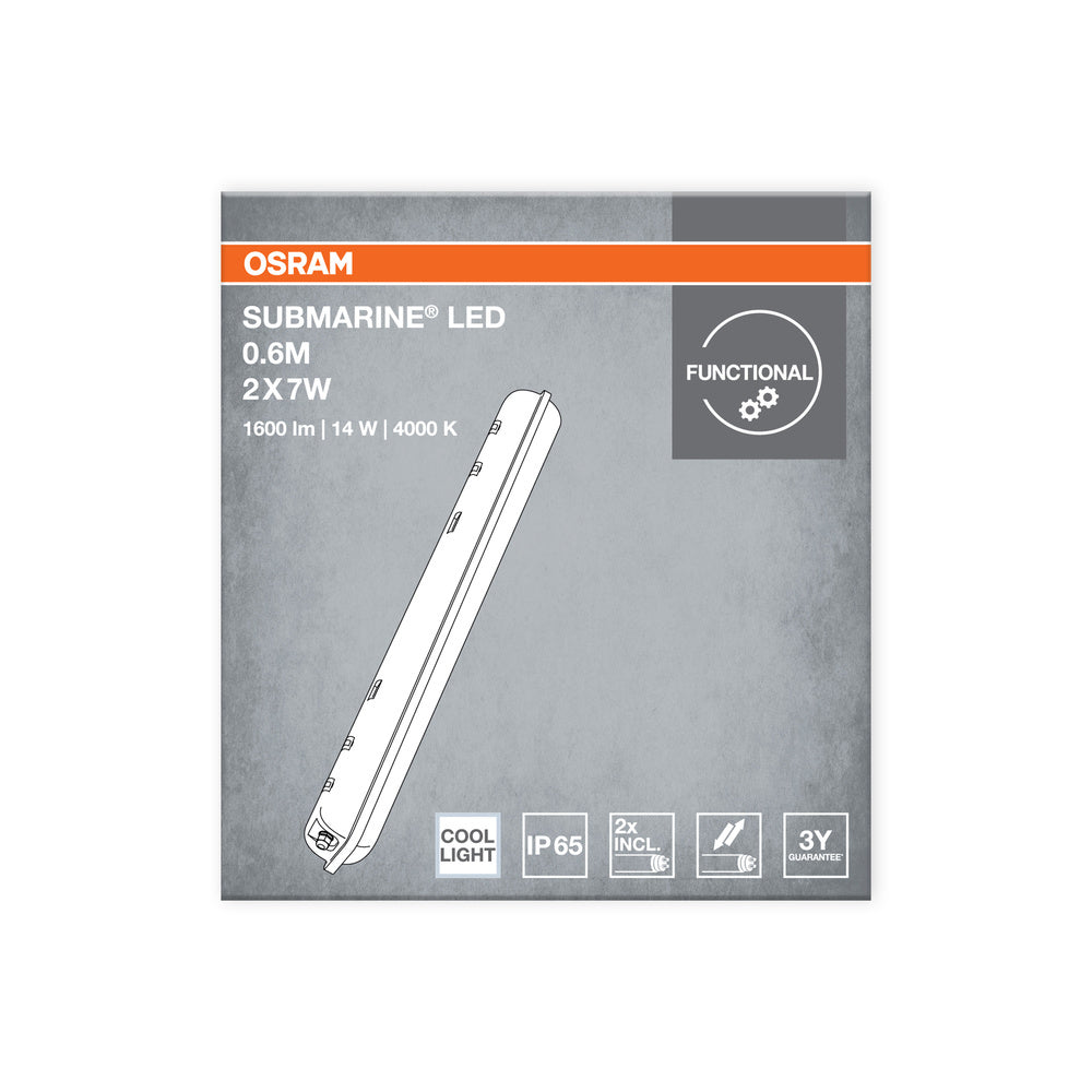 LED prachotesné svietidlo 14W IP65 4000K 120° – priemyselné prachotesné svietidlo OSRAM