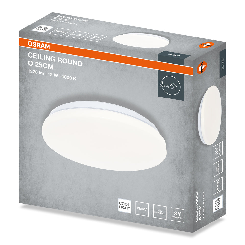 LED stropné svietidlo 12W IP20 4000K 120° – stropné LED svietidlo OSRAM