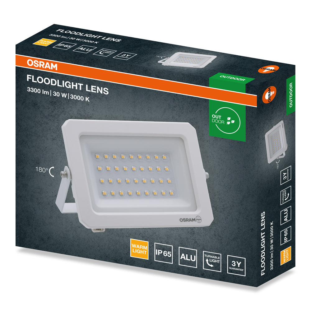 LED reflektor 30W IP65 3000K 110° – vonkajšie LED svietidlo OSRAM