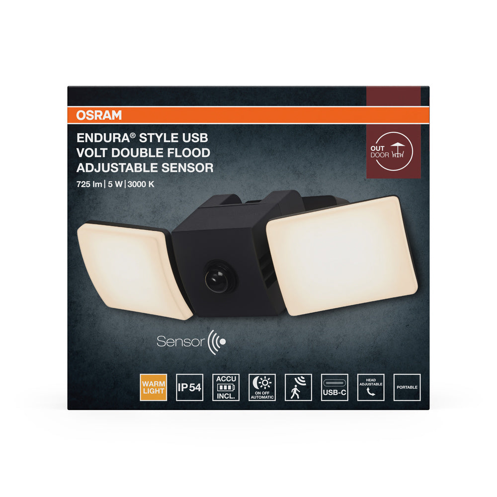 LED reflektor 5W IP54 3000K 110° – vonkajšie LED svietidlo OSRAM