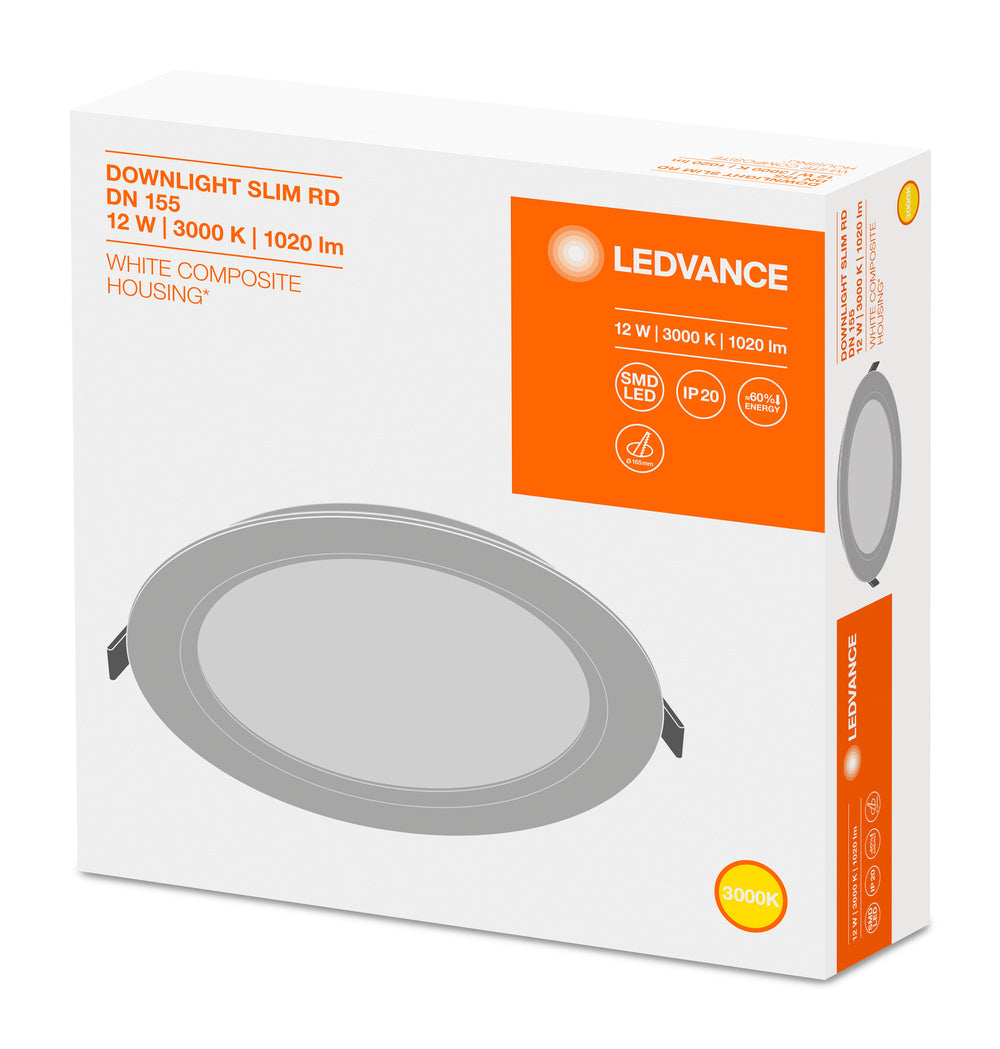 LED downlight 12W IP20 3000K 120° – zápustné LED svietidlo LEDVANCE