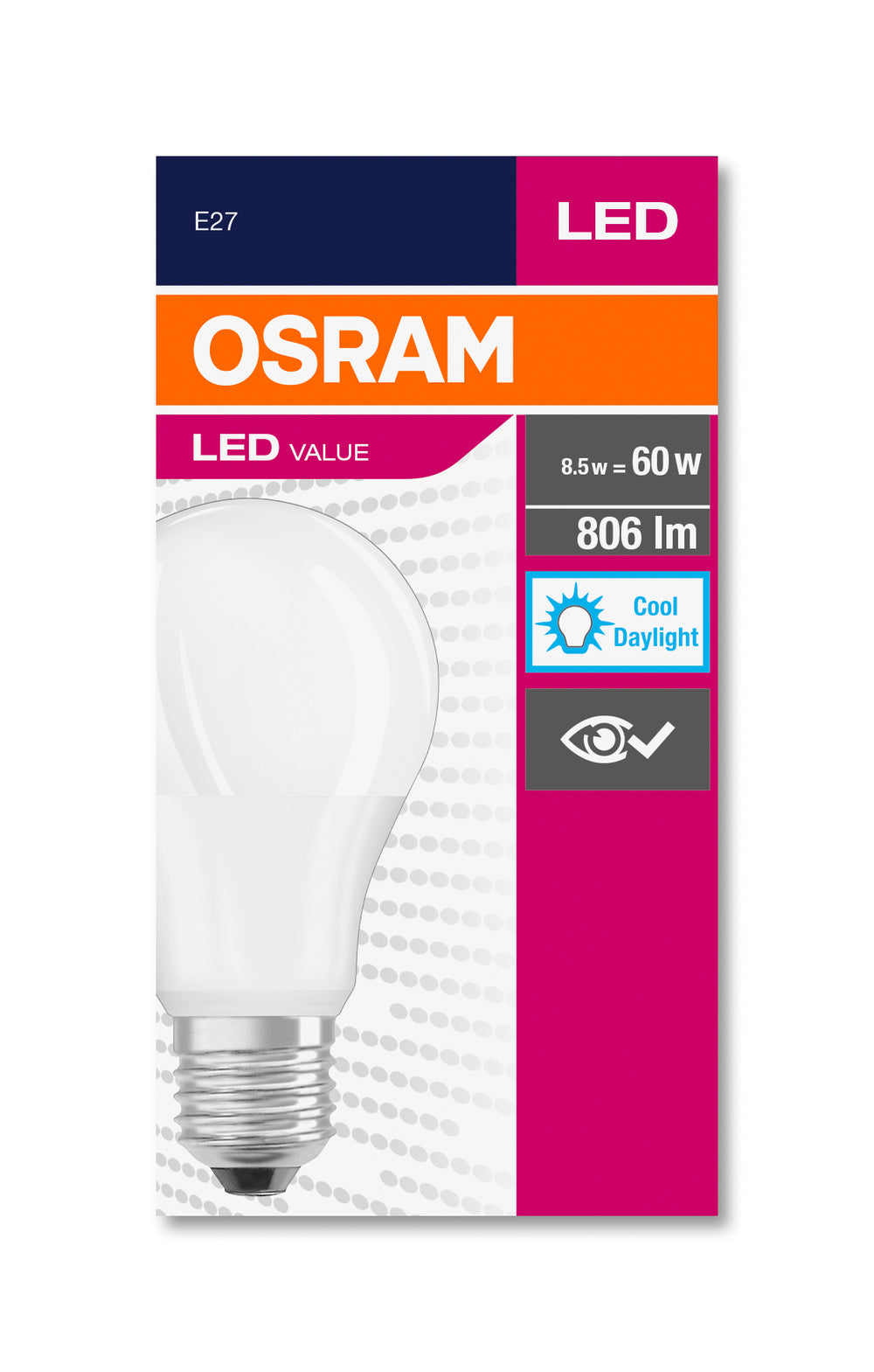 LED stropné svietidlo 8W IP20 6500K 150° – stropné LED svietidlo OSRAM
