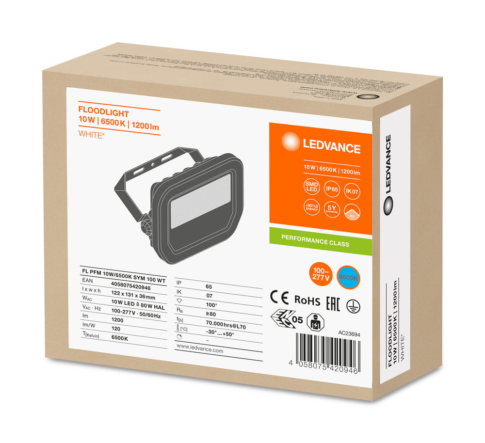 LED reflektor 10W IP65 6500K 100° – vonkajšie LED svietidlo LEDVANCE