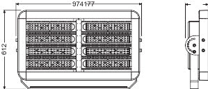 LED reflektor 800W IP65 6500K 40° – vonkajšie LED svietidlo LEDVANCE