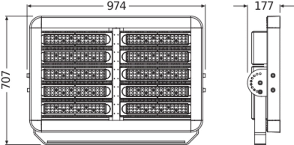 LED reflektor 1000W IP65 6500K 55° – vonkajšie LED svietidlo LEDVANCE