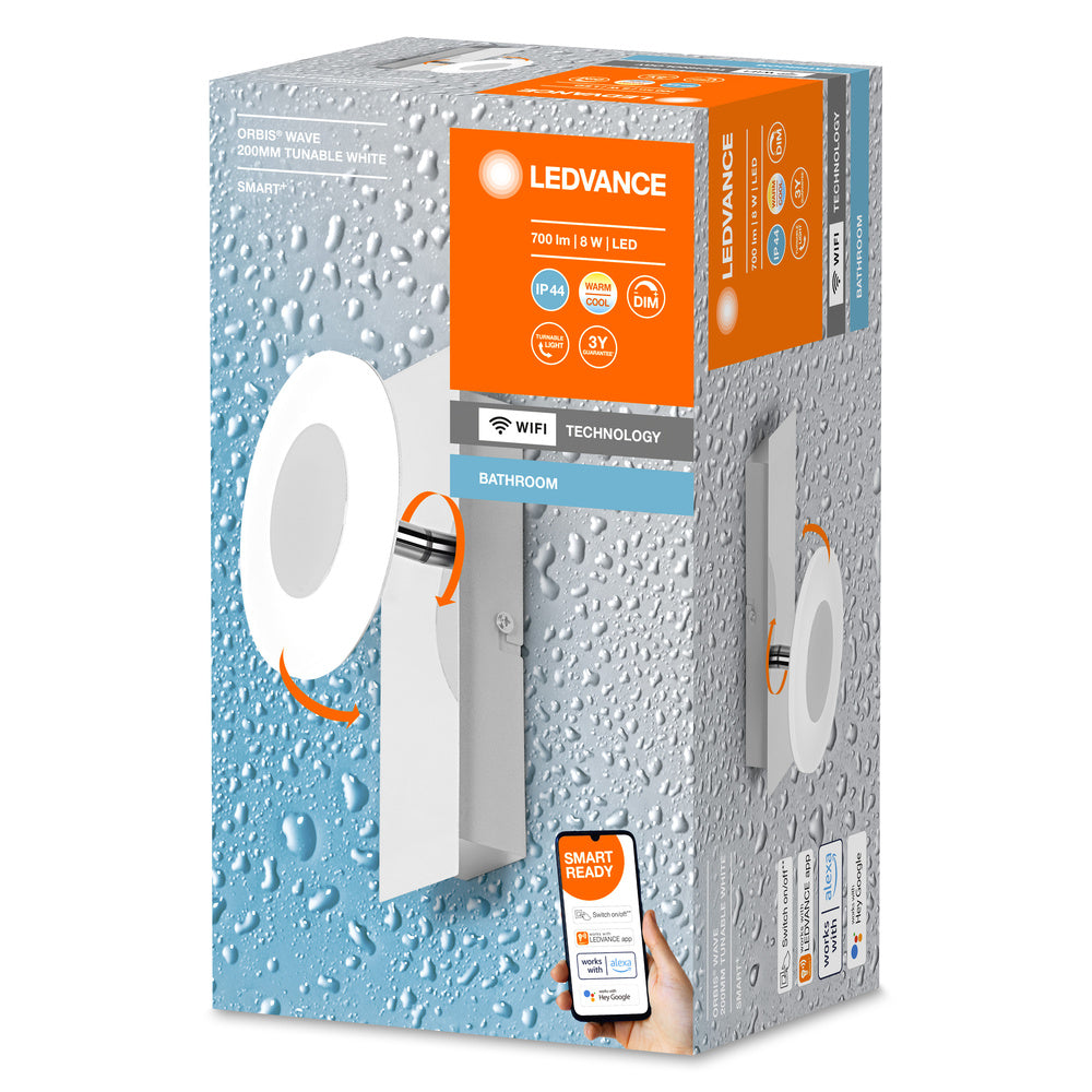 LED nástenné svietidlo 8W IP44 6500K 110° – nástenné LED svietidlo LEDVANCE