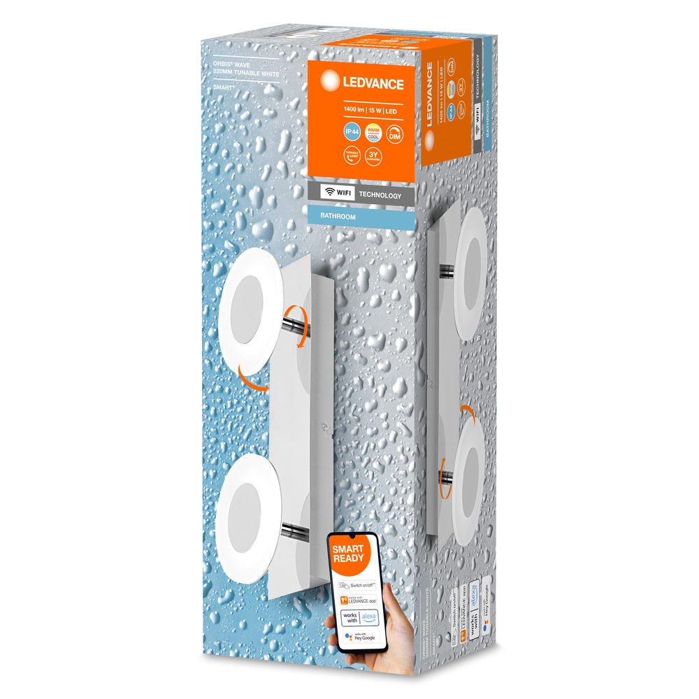 LED nástenné svietidlo 15W IP44 6500K 110° – nástenné LED svietidlo LEDVANCE