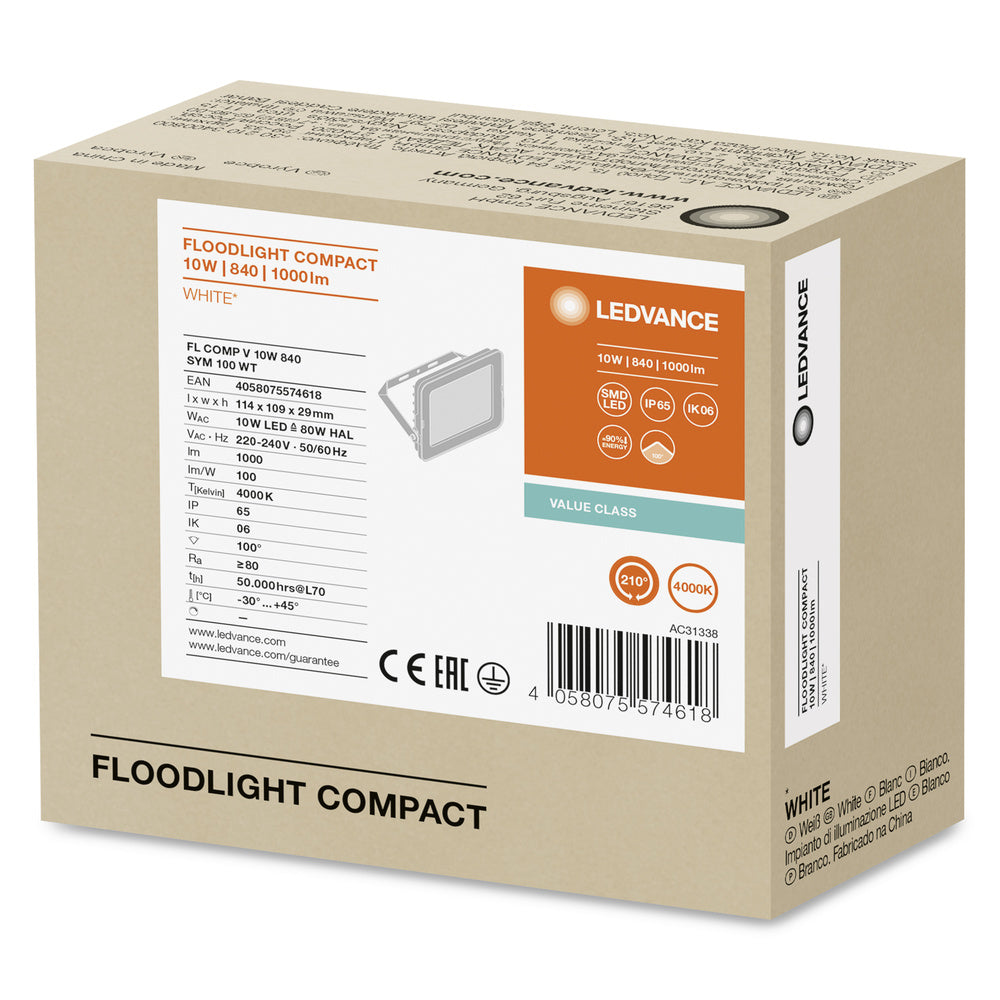 LED reflektor 10W IP65 4000K 100° – vonkajšie LED svietidlo LEDVANCE