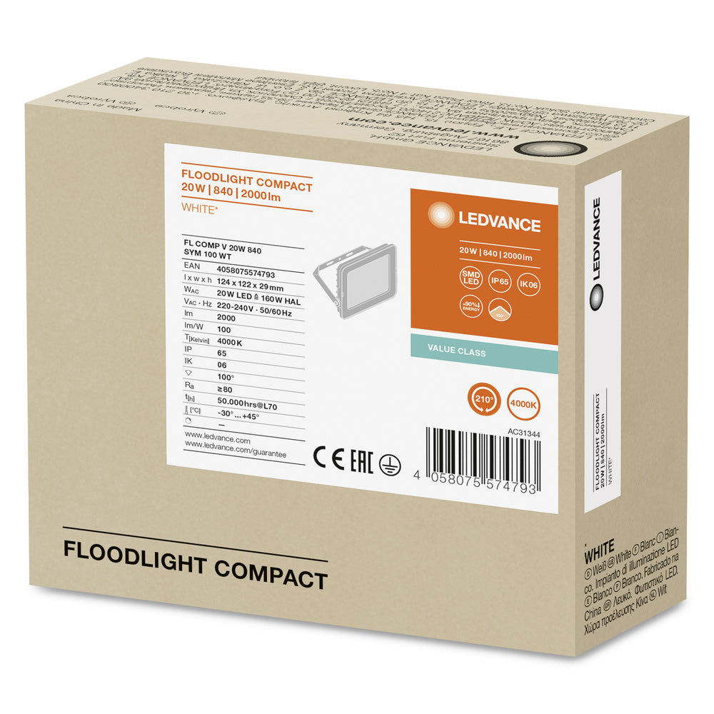LED reflektor 20W IP65 4000K 100° – vonkajšie LED svietidlo LEDVANCE
