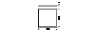 LED panel 32W IP54 4000K 120° – LED stropný panel LEDVANCE