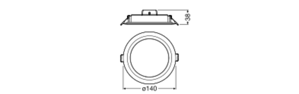 LED downlight 12W IP20 4000K 108° – zápustné LED svietidlo LEDVANCE