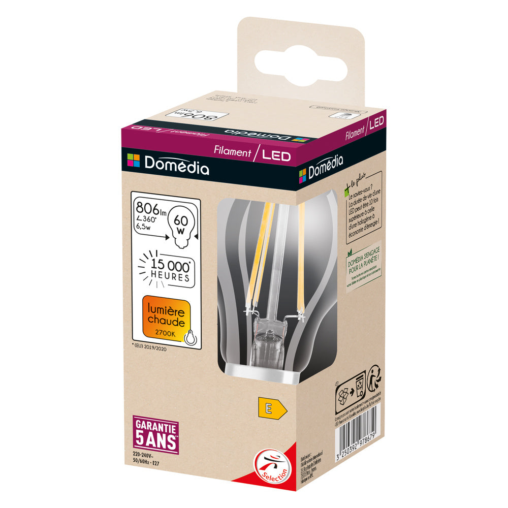 LED stropné svietidlo 6.5W IP20 2700K 300° – stropné LED svietidlo DOMEDIA