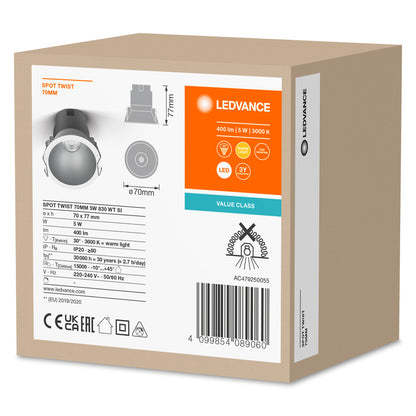 LED stropné svietidlo 5W IP20 3000K 30° – stropné LED svietidlo LEDVANCE