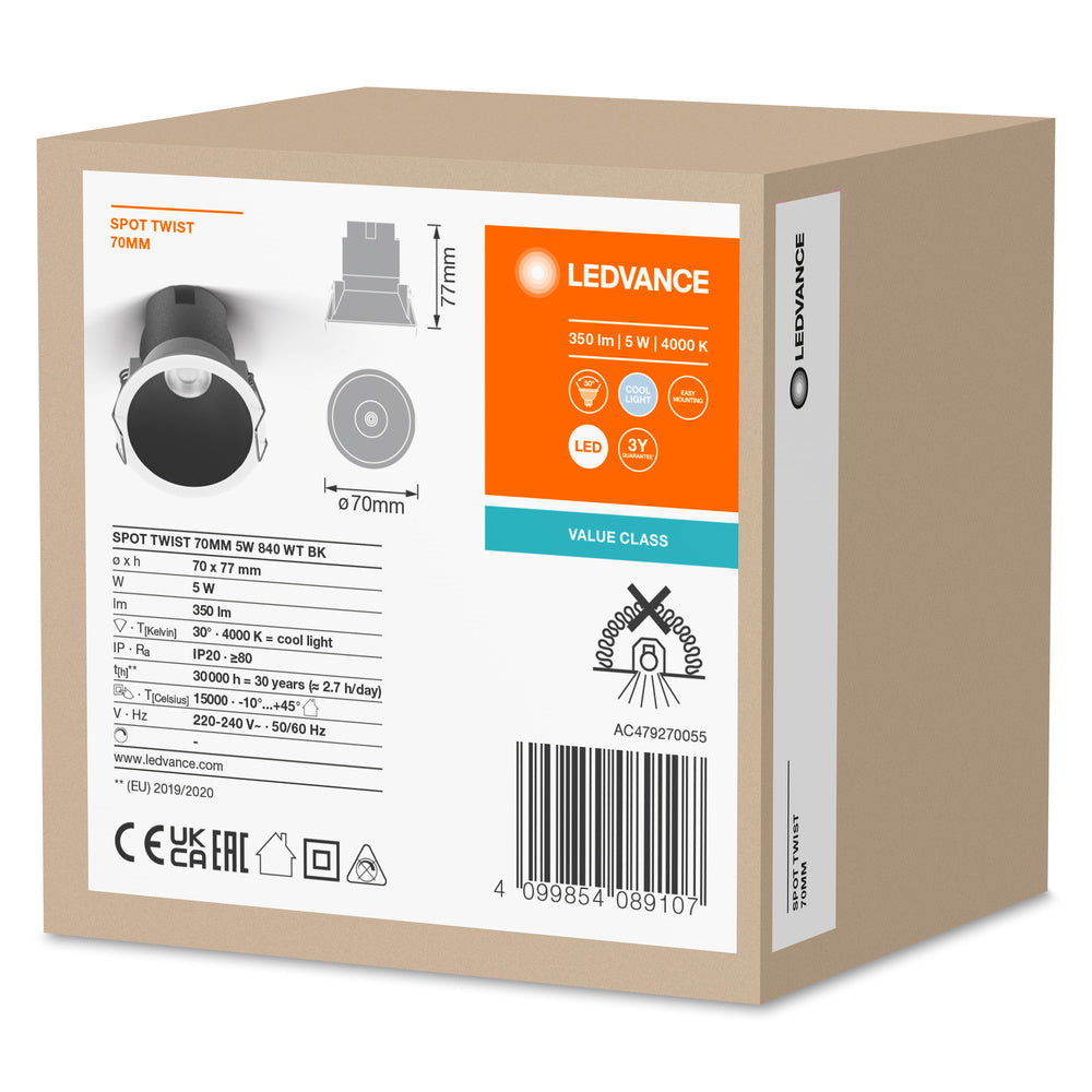 LED stropné svietidlo 5W IP20 4000K 30° – stropné LED svietidlo LEDVANCE