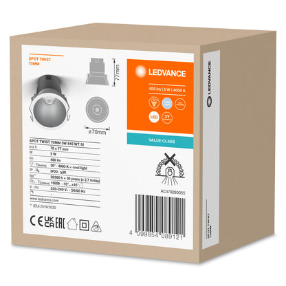 LED stropné svietidlo 5W IP20 4000K 30° – stropné LED svietidlo LEDVANCE