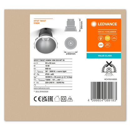 LED stropné svietidlo 10W IP20 3000K 30° – stropné LED svietidlo LEDVANCE