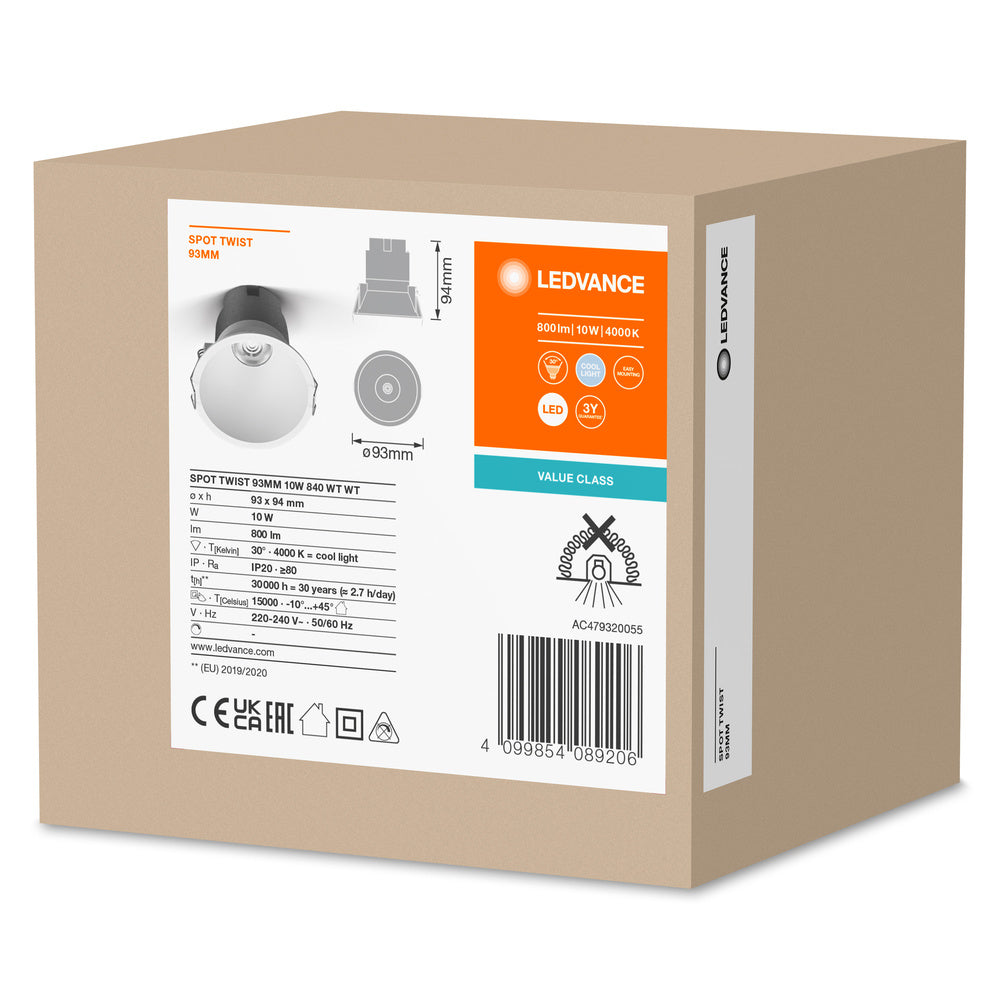 LED stropné svietidlo 10W IP20 4000K 30° – stropné LED svietidlo LEDVANCE