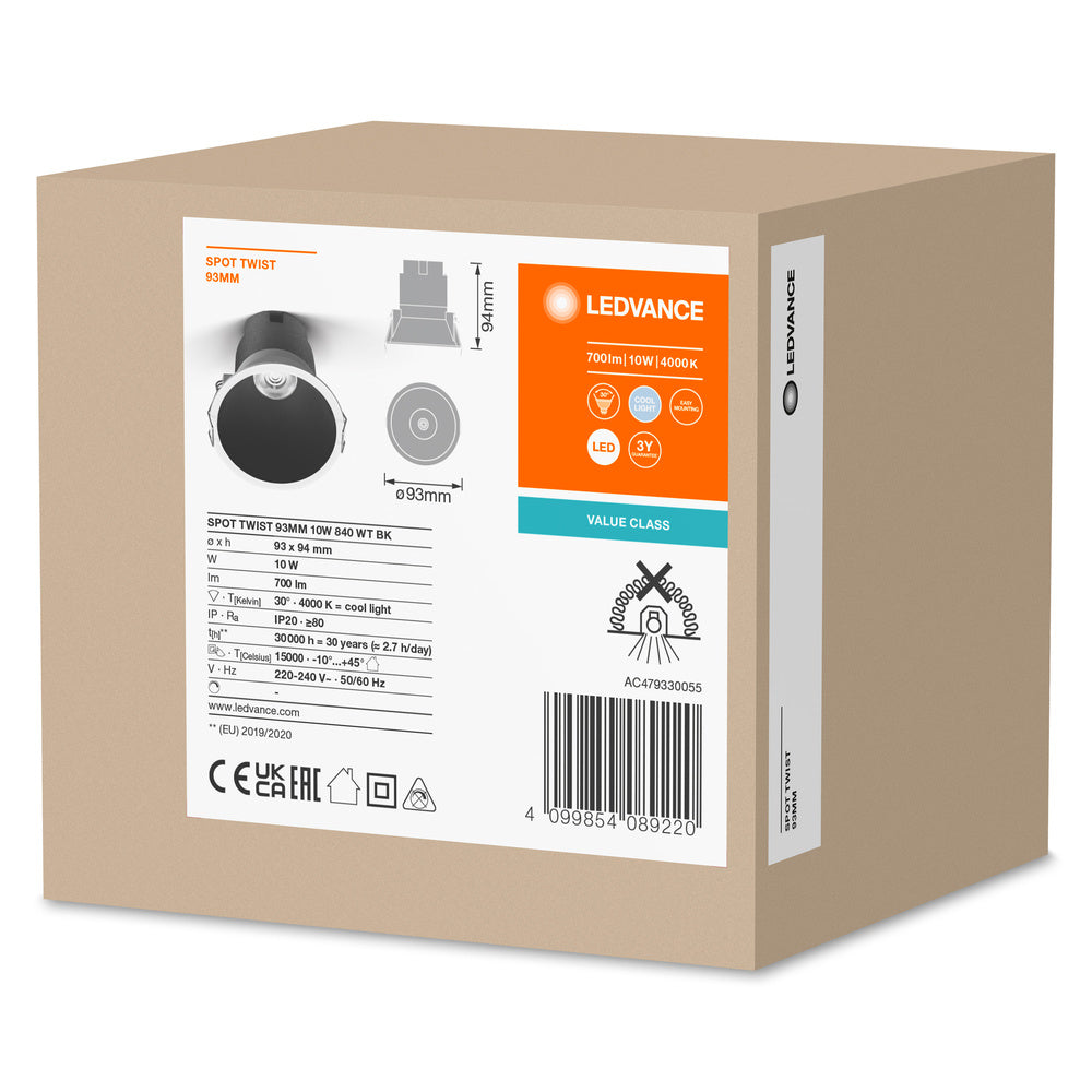 LED stropné svietidlo 10W IP20 4000K 30° – stropné LED svietidlo LEDVANCE