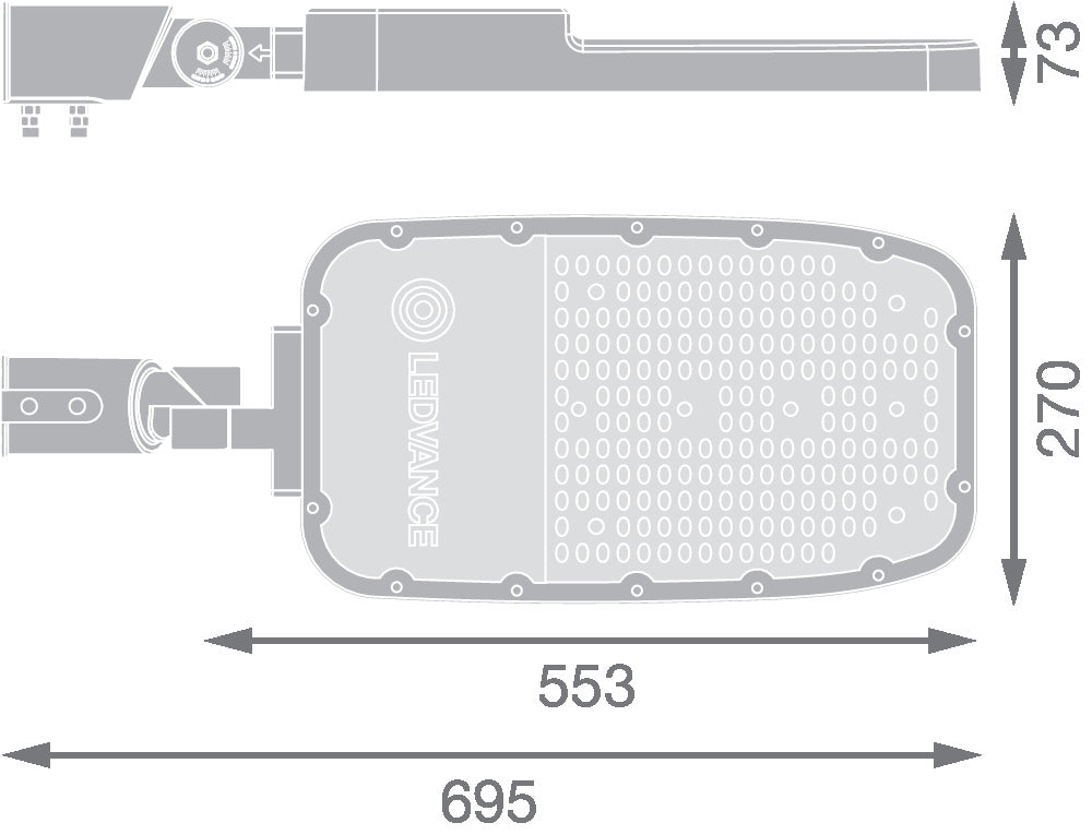 LED pouličné osvetlenie 150W IP66 2700K 155° – pouličné LED svietidlo LEDVANCE