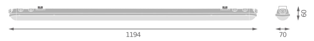 LED prachotesné svietidlo 42W IP65 6500K 120° – priemyselné prachotesné svietidlo LEDVANCE