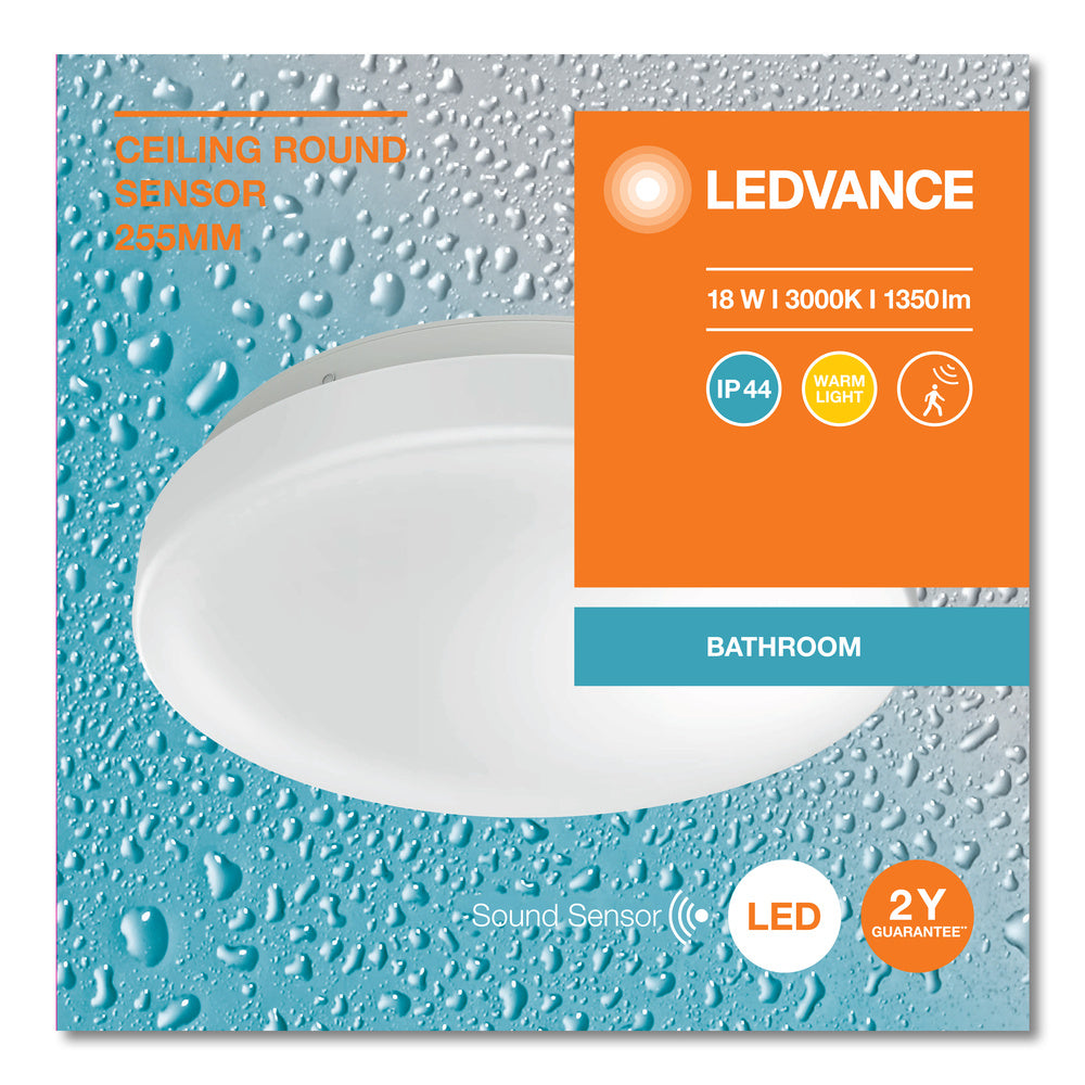 LED stropné svietidlo 18W IP44 3000K 120° – stropné LED svietidlo LEDVANCE