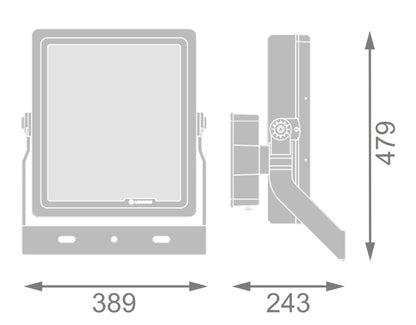LED reflektor 500W IP66 3000K 110° – vonkajšie LED svietidlo LEDVANCE