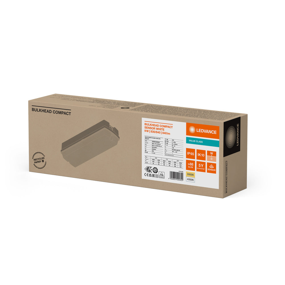 LED nástenné svietidlo 9W IP65 3000K 125° – nástenné LED svietidlo LEDVANCE