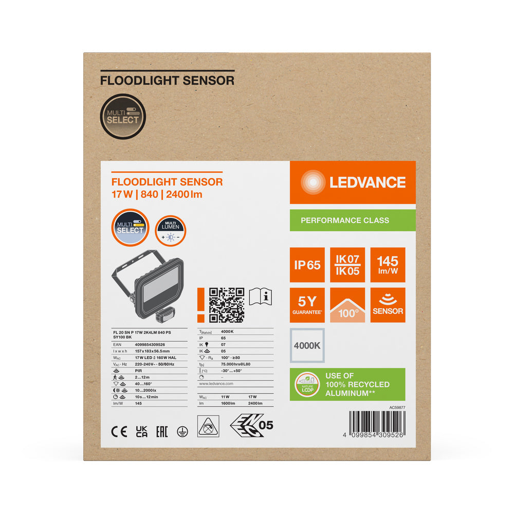LED reflektor 17W IP65 4000K 100° – vonkajšie LED svietidlo LEDVANCE