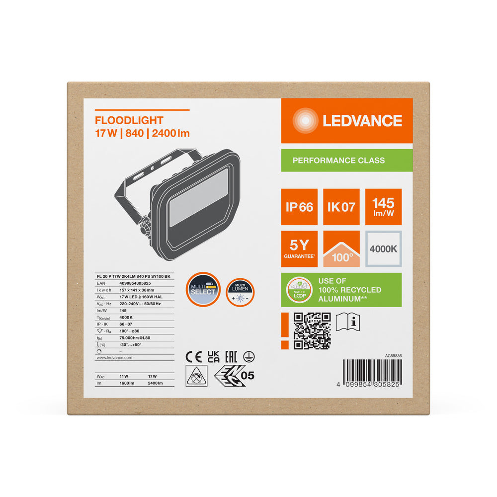 LED reflektor 17W IP66 4000K 100° – vonkajšie LED svietidlo LEDVANCE