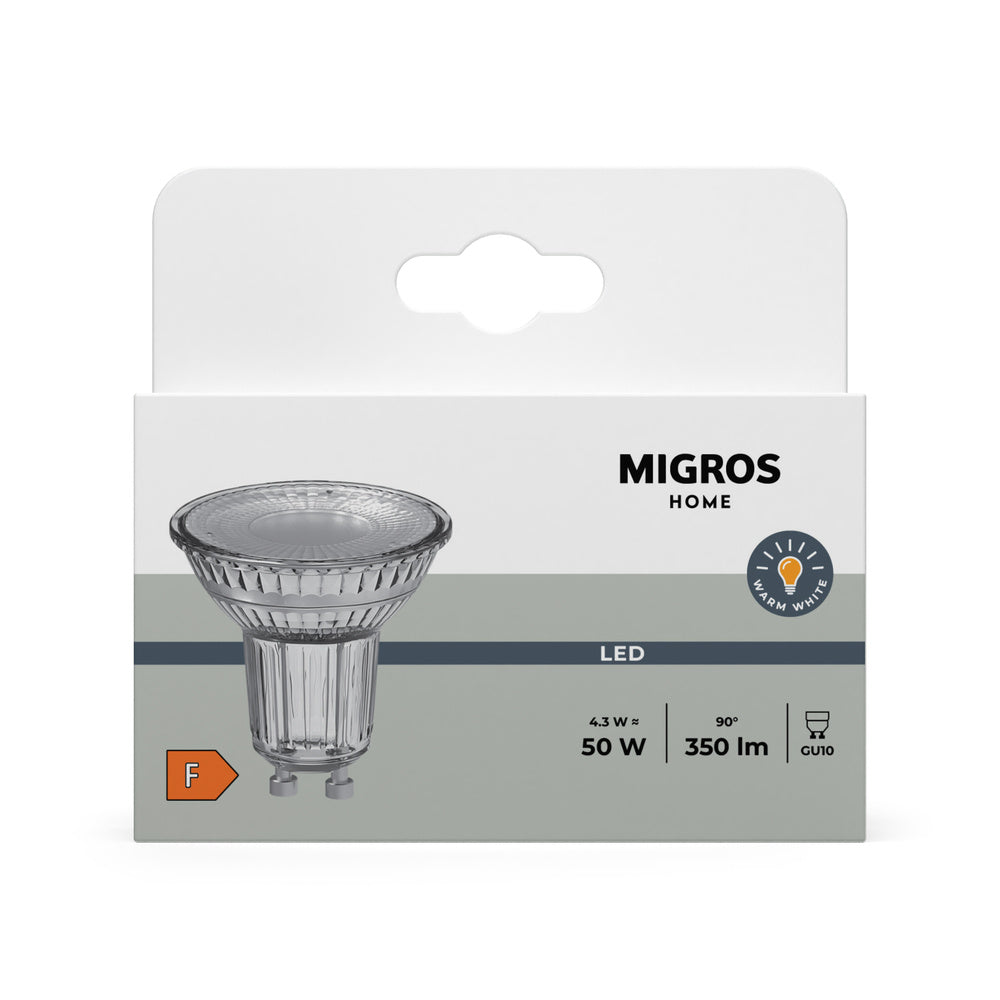 LED downlight 4.3W IP20 2700K 36° – zápustné LED svietidlo MIGROS