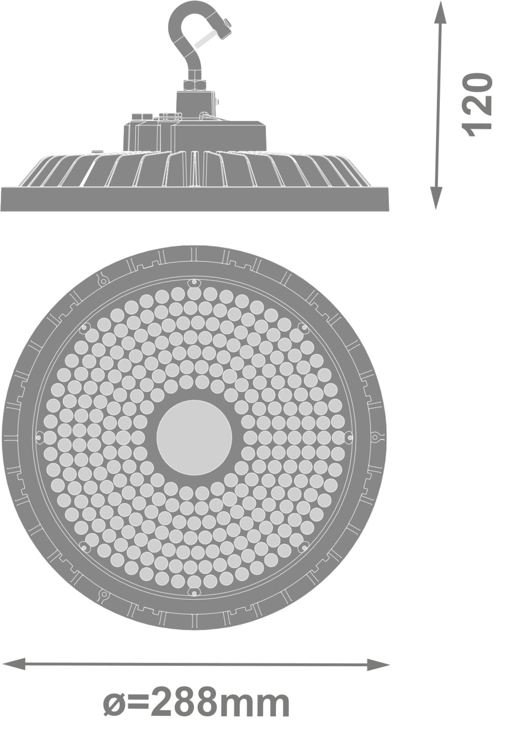 LED High Bay 195W IP66 4000K 90° – priemyselné LED svietidlo LEDVANCE