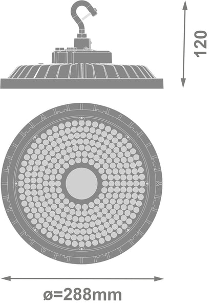LED High Bay 195W IP66 6500K 90° – priemyselné LED svietidlo LEDVANCE
