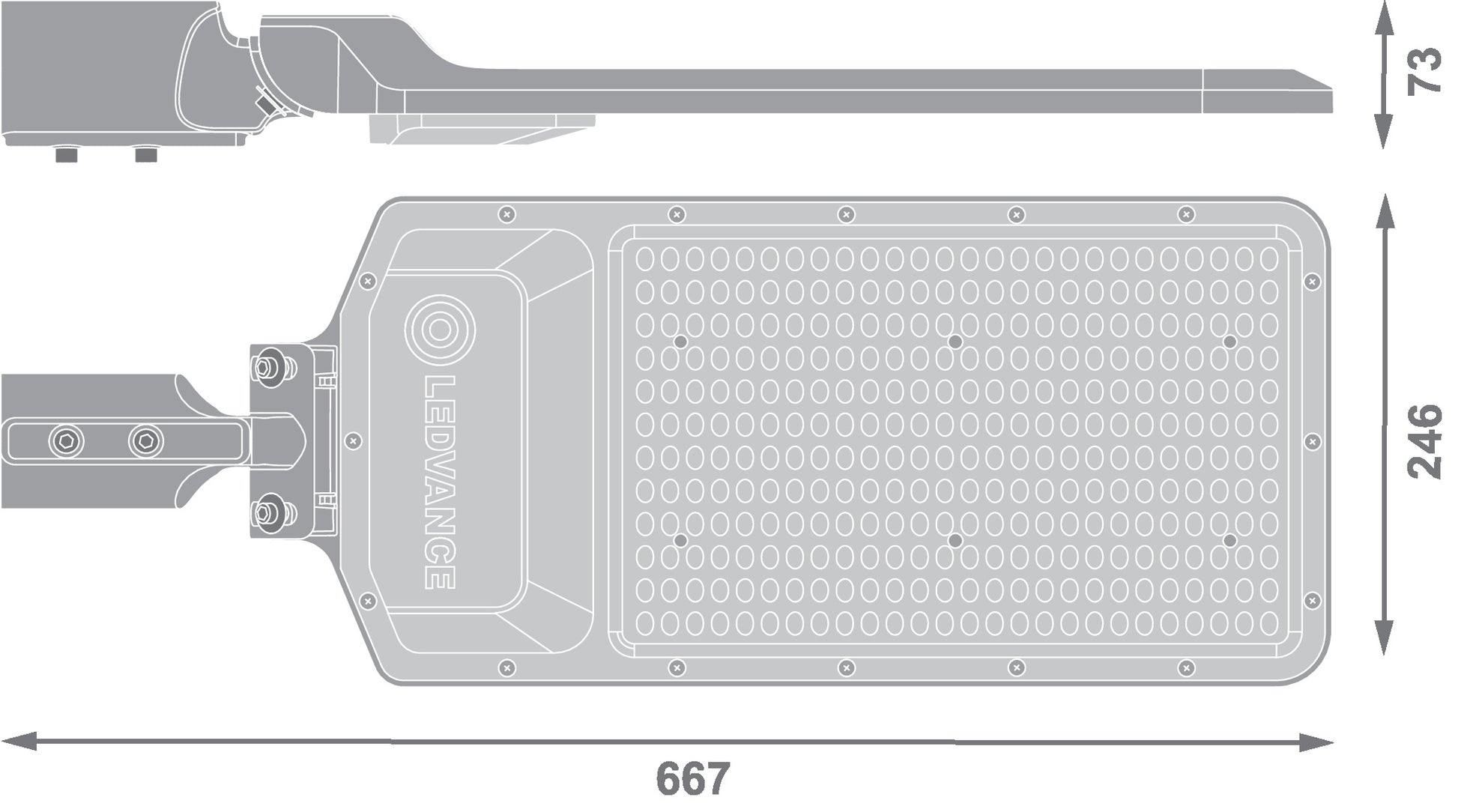 LED pouličné osvetlenie 200W IP65 6500K 155° – pouličné LED svietidlo LEDVANCE