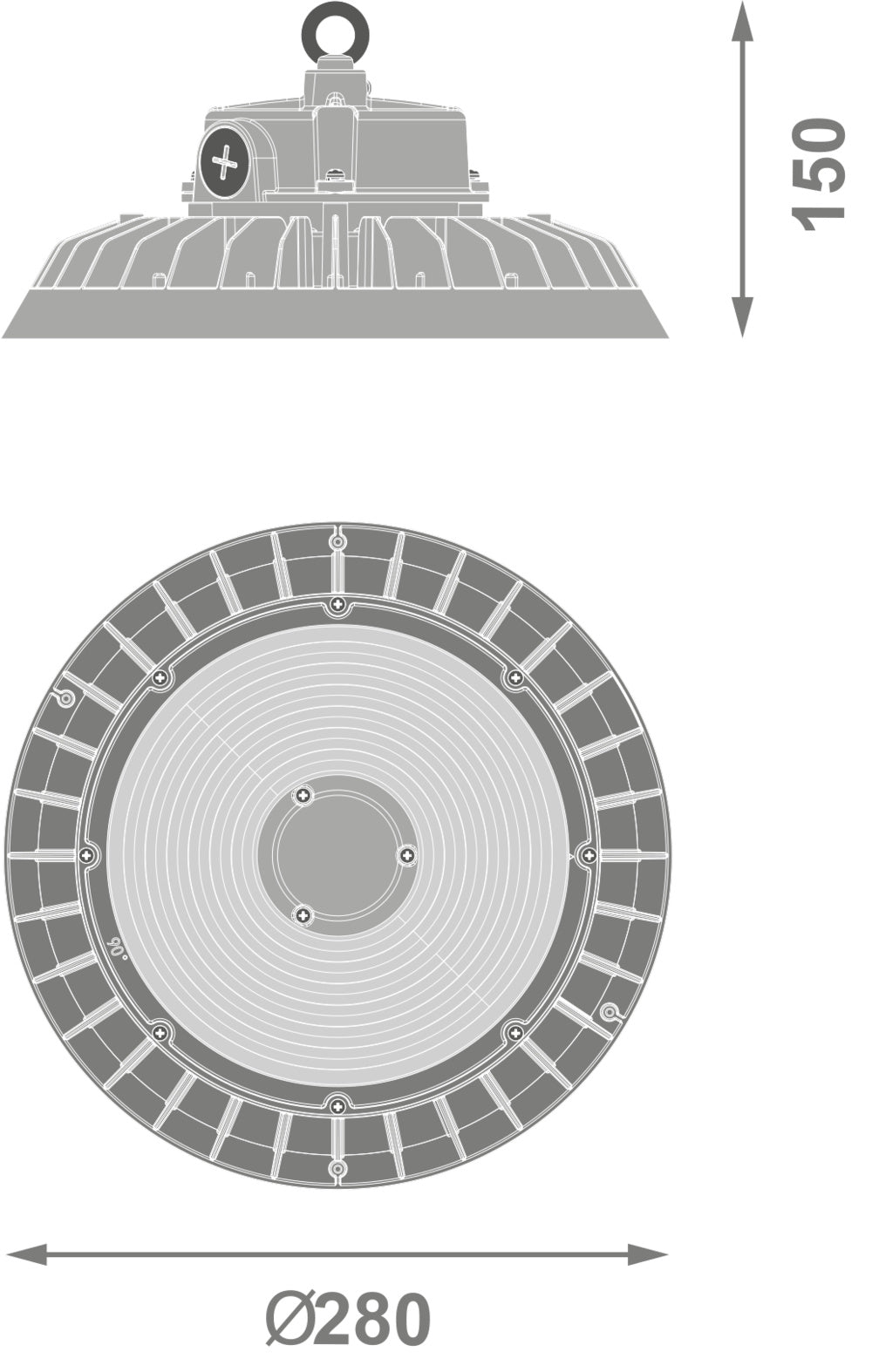 LED High Bay 200W IP65 6500K 60° – priemyselné LED svietidlo LEDVANCE