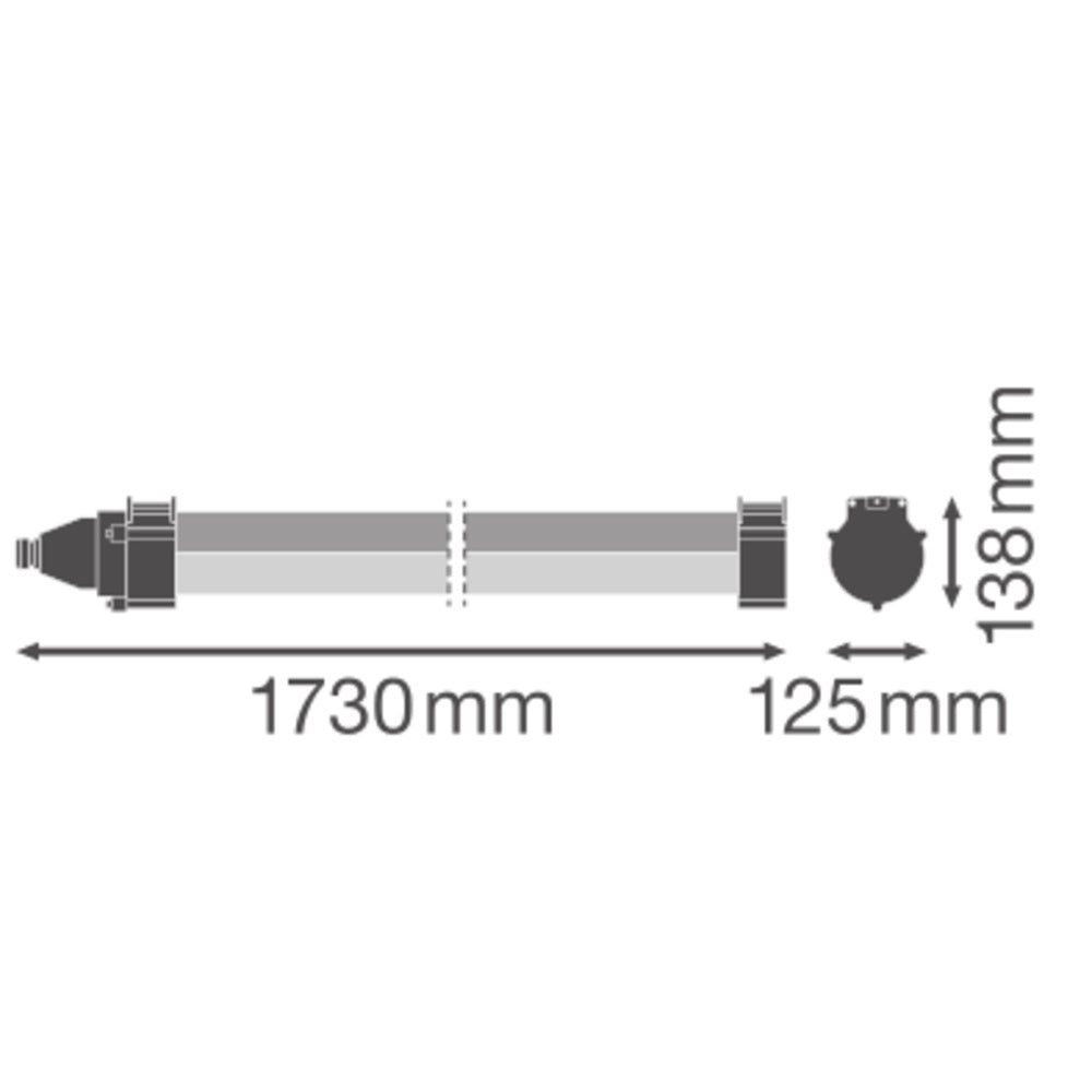 LED prachotesné svietidlo 52W IP66 4000K 84° – priemyselné prachotesné svietidlo LEDVANCE