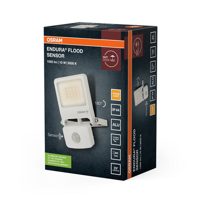 LED reflektor 10W IP44 3000K 110° – vonkajšie LED svietidlo OSRAM