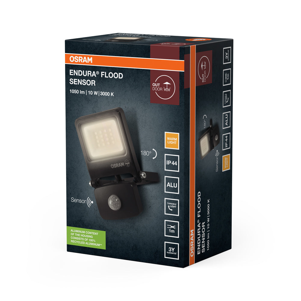 LED reflektor 10W IP44 3000K 110° – vonkajšie LED svietidlo OSRAM