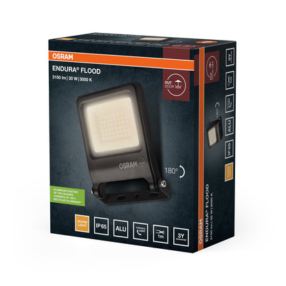 LED reflektor 30W IP65 3000K 110° – vonkajšie LED svietidlo OSRAM
