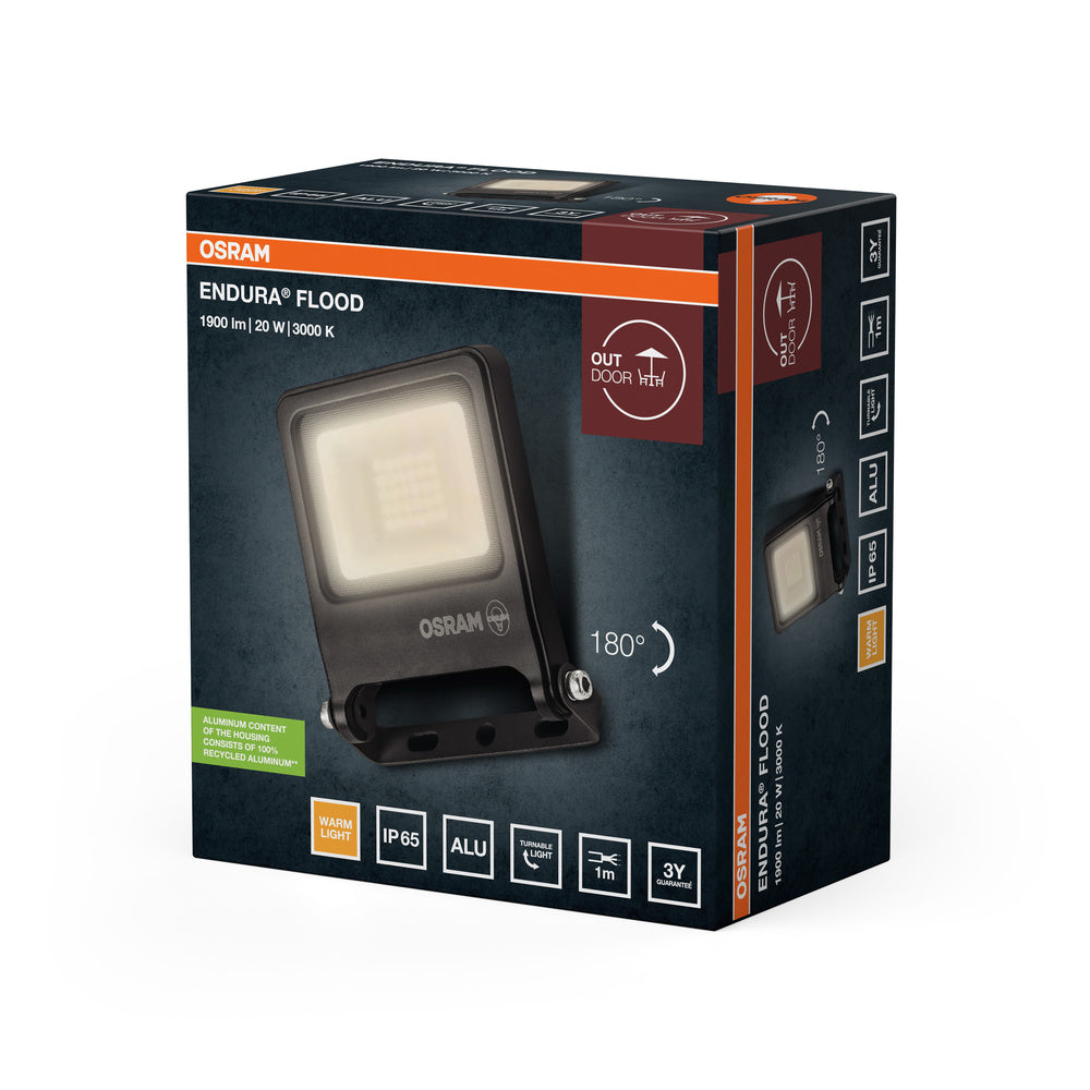 LED reflektor 20W IP65 3000K 110° – vonkajšie LED svietidlo OSRAM