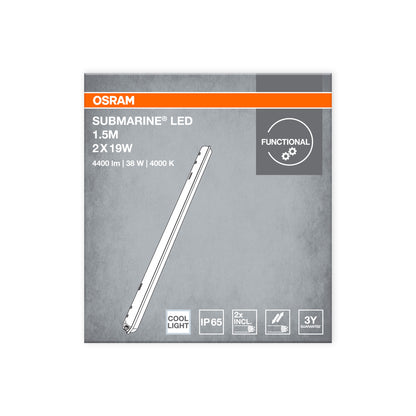LED prachotesné svietidlo 38W IP65 4000K 120° – priemyselné prachotesné svietidlo OSRAM