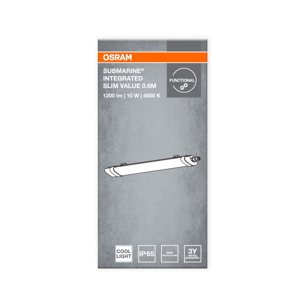 LED prachotesné svietidlo 10W IP65 4000K 120° – priemyselné prachotesné svietidlo OSRAM