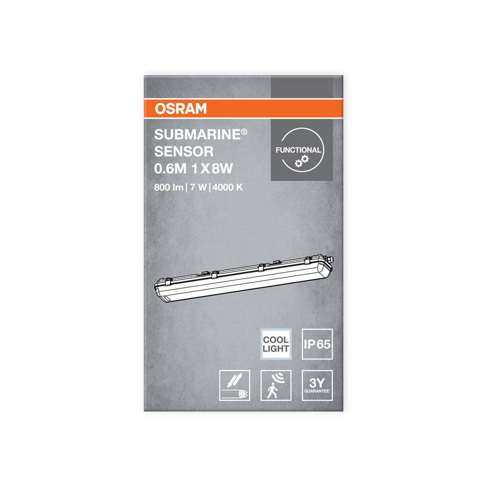 LED prachotesné svietidlo 8W IP65 4000K 140° – priemyselné prachotesné svietidlo OSRAM
