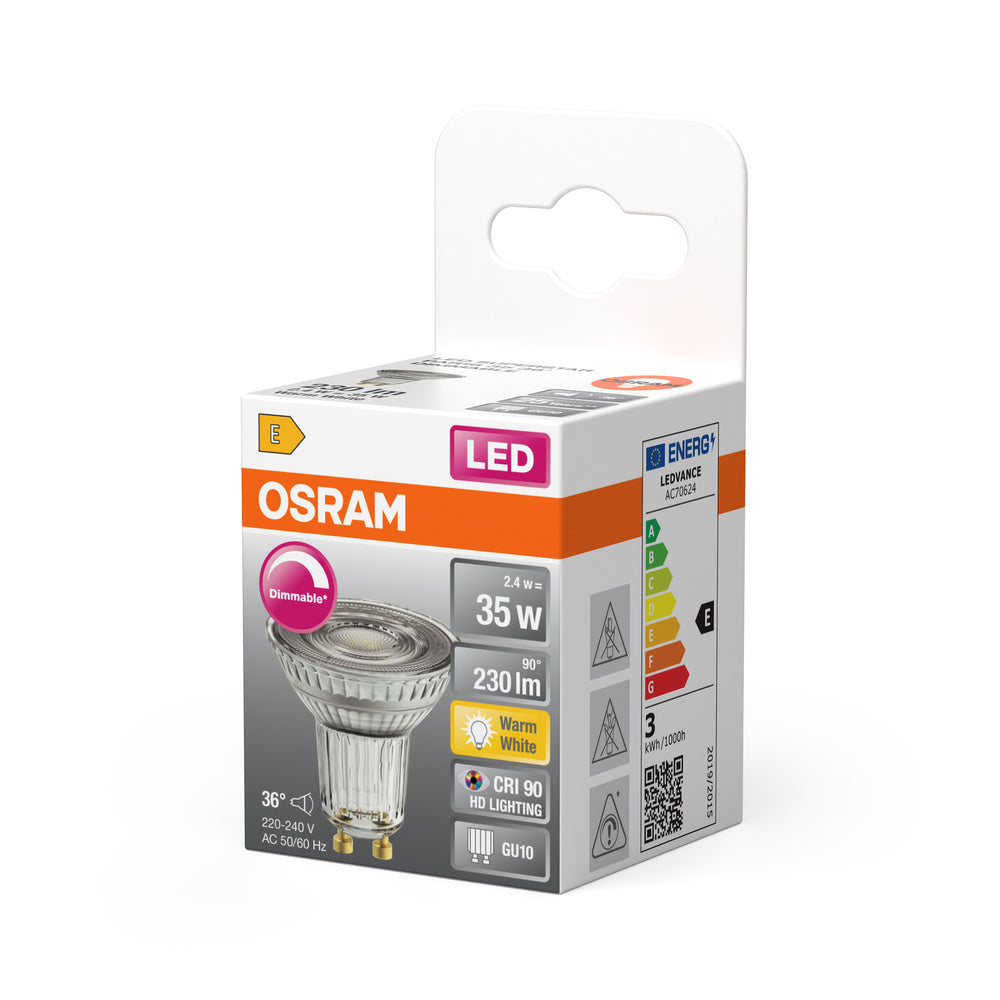 LED downlight 2.4W IP20 2700K 36° – zápustné LED svietidlo OSRAM
