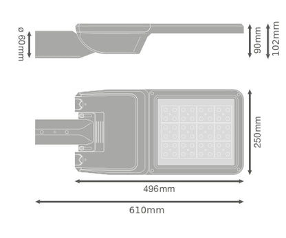 LED pouličné osvetlenie 70W IP66 3000K 60° – pouličné LED svietidlo LEDVANCE