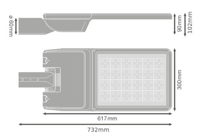 LED pouličné osvetlenie 115W IP66 3000K 55° – pouličné LED svietidlo LEDVANCE