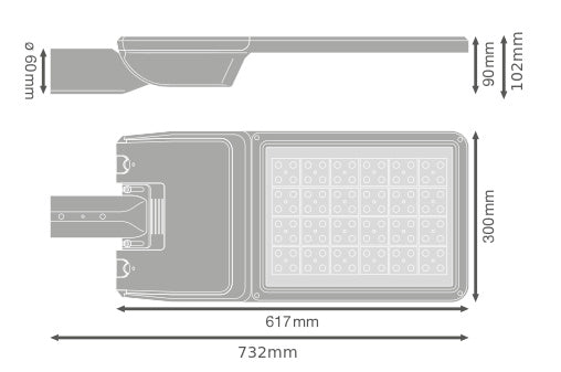 LED pouličné osvetlenie 115W IP66 3000K 55° – pouličné LED svietidlo LEDVANCE